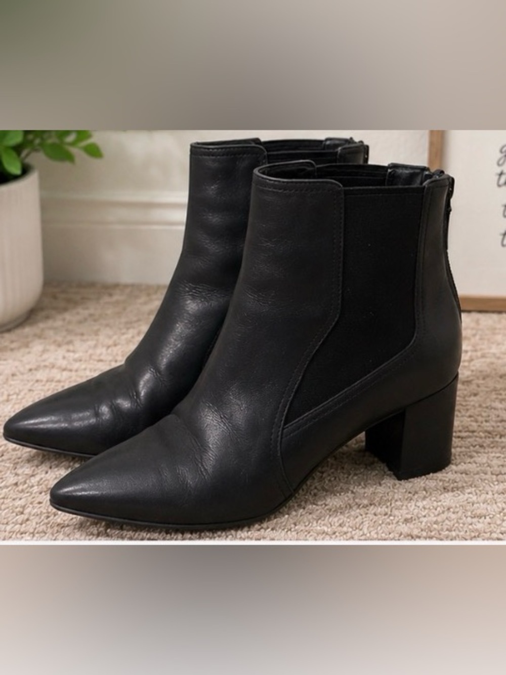 Cole Haan Black Modern Classic Etta Boots | Size 7.5 | Block Heel